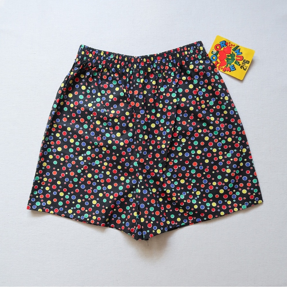 Vintage Deadstock Polka Dot Cotton Pull On Shorts Large 12/14